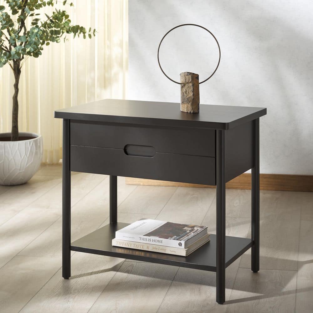 Fayletta Black 1 Drawer Nightstand price history on PriceWatchPro