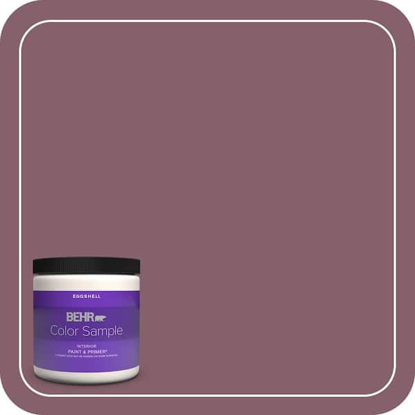BEHR PREMIUM PLUS 8 oz. #BIC-35 Vintage Plum Eggshell Enamel Interior Paint & Primer Color Sample