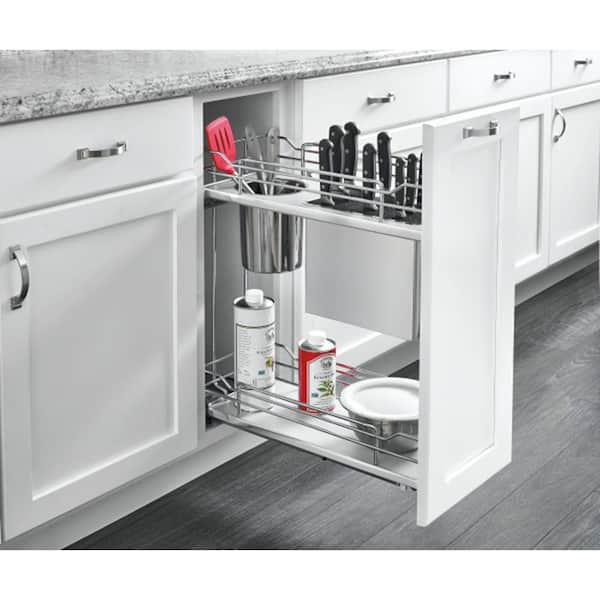 Rev-A-Shelf 2-Tier Knife Block Pullout Organizers w/ Soft-Close
