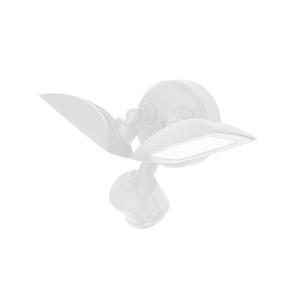 White LED Motion-Activated Twin Head Flood Light