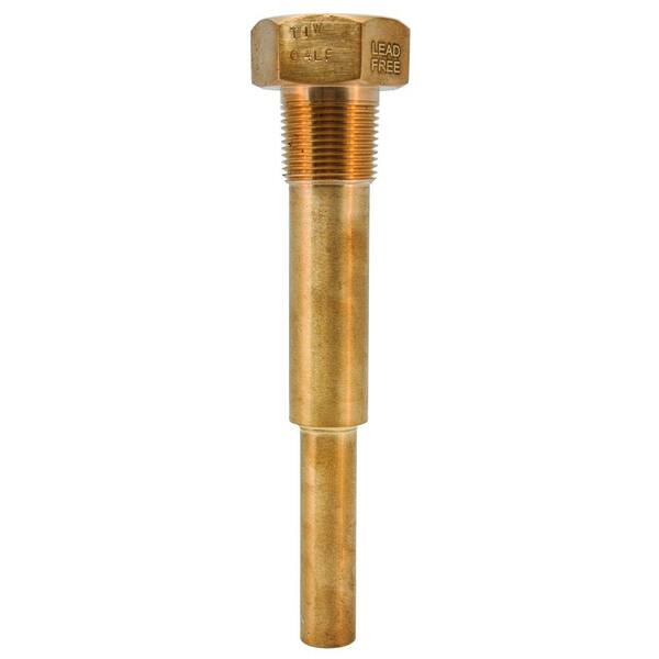 Winters Instruments 6 in. Lead-Free Brass Thermowell for 9IT Thermometer with 3/4 in. NPT and No Lag