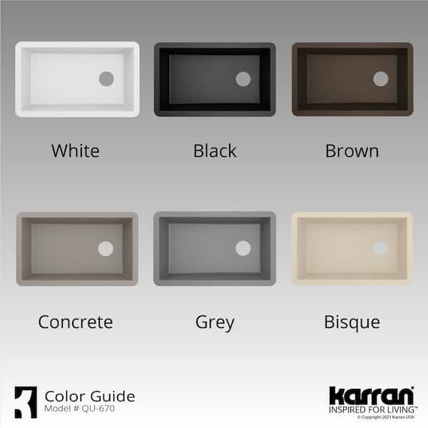 Karran Undermount Quartz Composite 32 in. Single Bowl