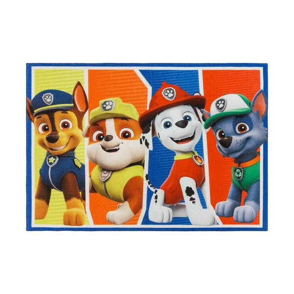at fortsætte bånd han Nickelodeon Paw Patrol Patch Multi-Colored 5 ft. x 7 ft. Indoor Polyester  Area Rug-19432 - The Home Depot