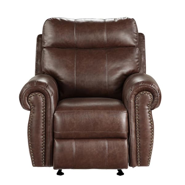 EVERGLADE HOME Stader Brown Microfiber Arm Chair