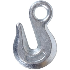 1/4 in. Zinc-Plated Forged Steel Chain Hook with Grade 43 in Eye Type Grab Hook (5-Pack)