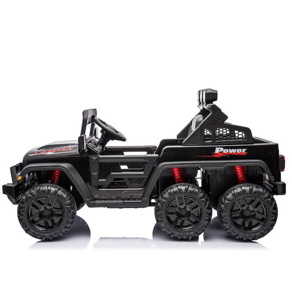 Zeus Ruta 24 Volt Ride On Large Pickup Truck car for Kids ride On 4WD Toys with Remote Control Assist in Driving in Black W0102 RCBK The Home Depot