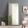 HOMESTOCK Green Grey, 66"x32" Rustic Floor Mirror Rustic Full Length ...