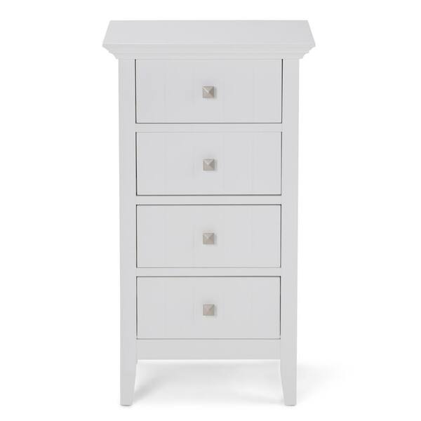 Acadian 18.1 W x 32.1 in. H 4-Drawer Floor Storage Bath Cabinet in Pure White Acadian 18.1 W x 32.1 in. H 4-Drawer Floor Storage Bath Cabinet in Pure White