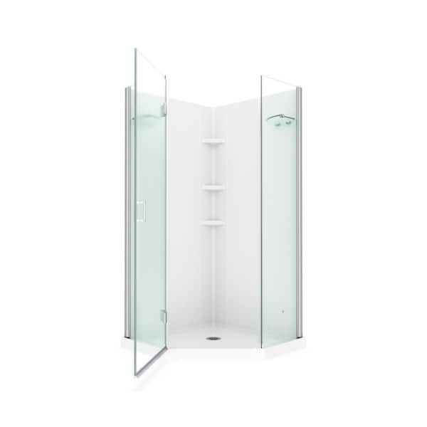 MAAX Papaya 36 in. x 36 in. x 72 in. Center Drain Corner