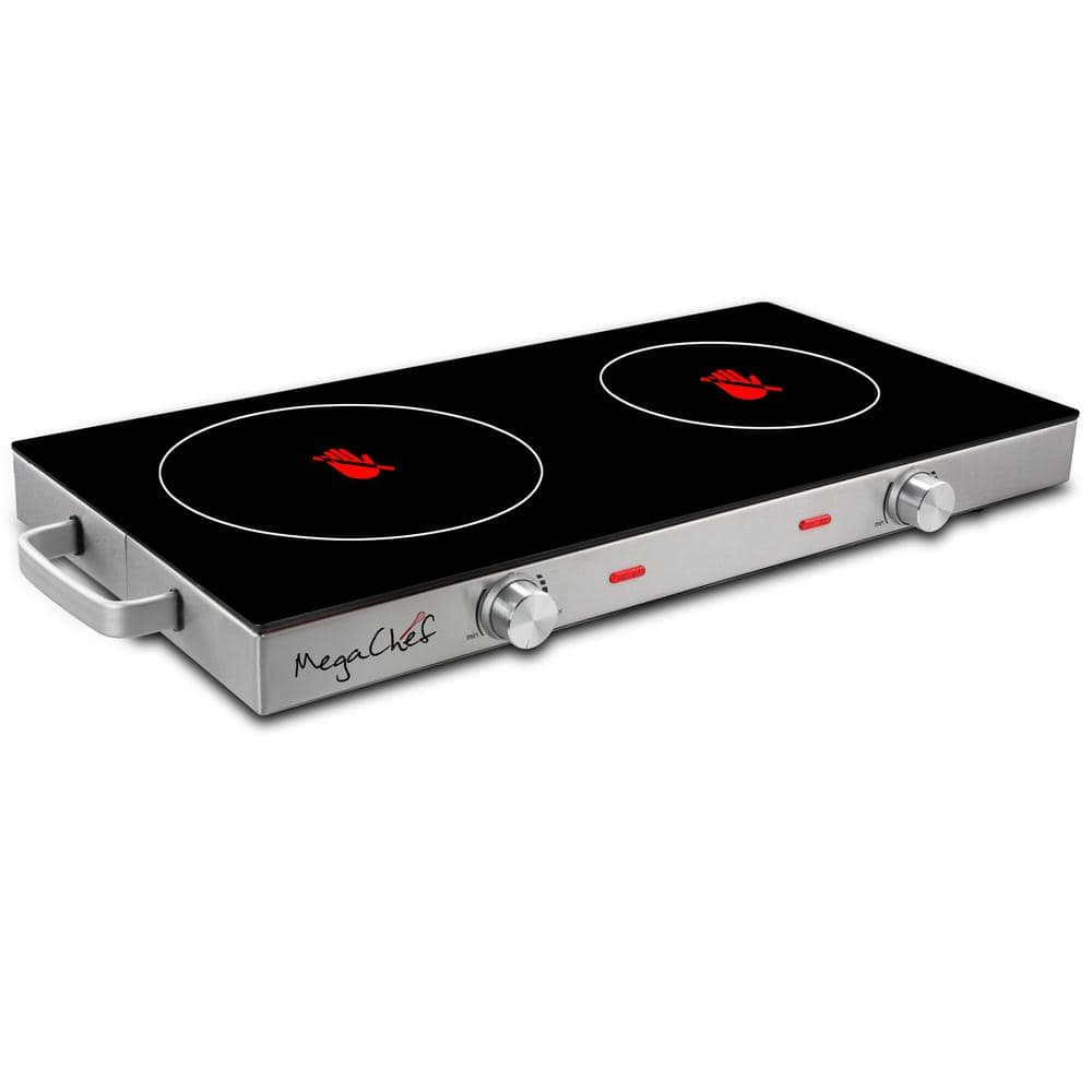 OVENTE Double Burner 7.25 in. and 6.10 in. Silver Hot Plate BGS102S - The  Home Depot