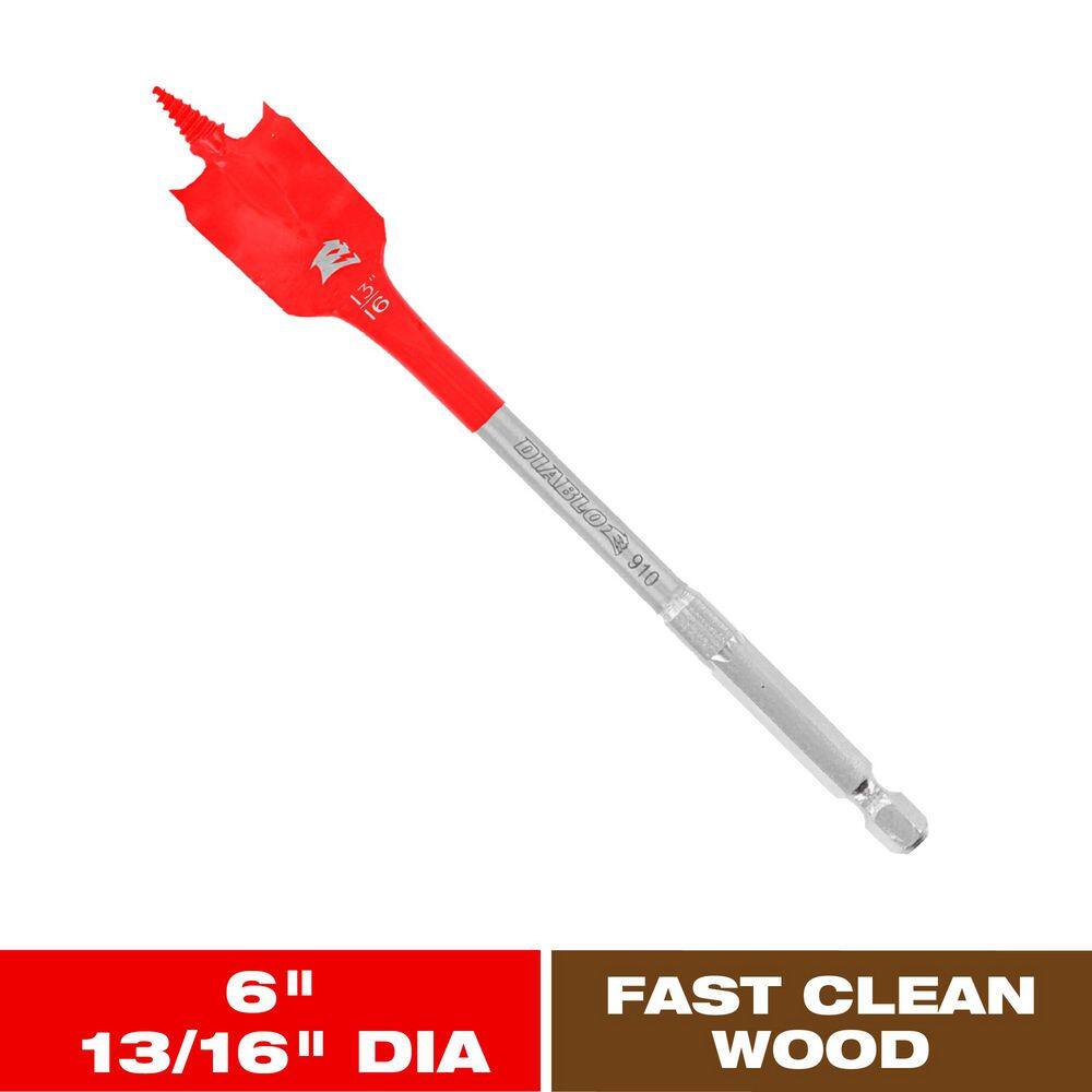 Diablo Tools DSP2100 13/16" X 6" Spade Bit For Wood