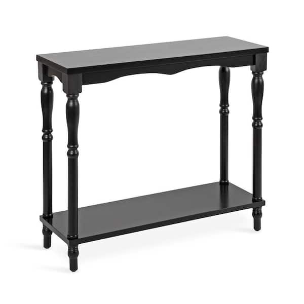 Kate and Laurel Darrington 34 in. Black Rectangle MDF Console Table