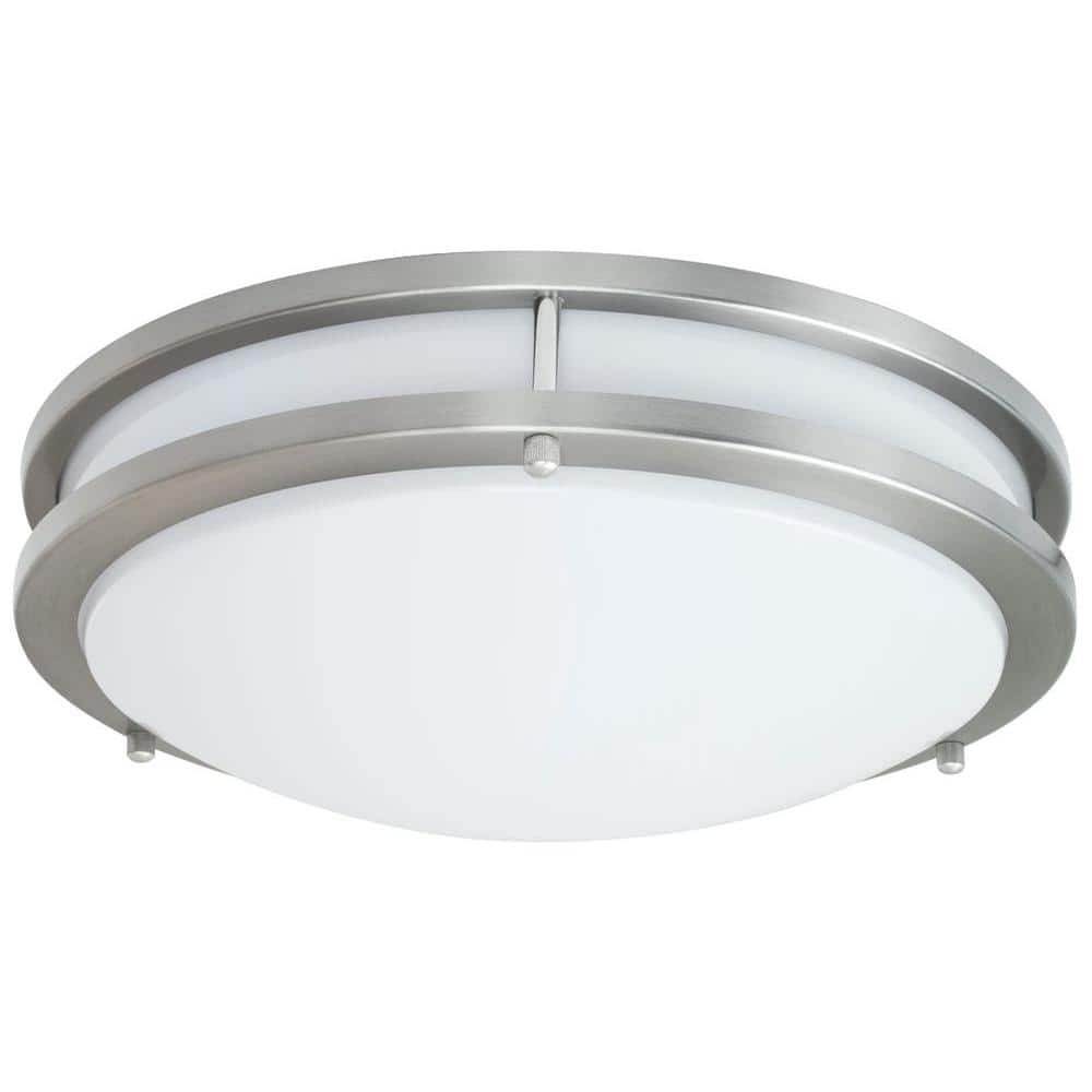 AMAX LIGHTING JR Brushed Nickel Indoor LED Flush Mount LED-JR003LNKL - The  Home Depot