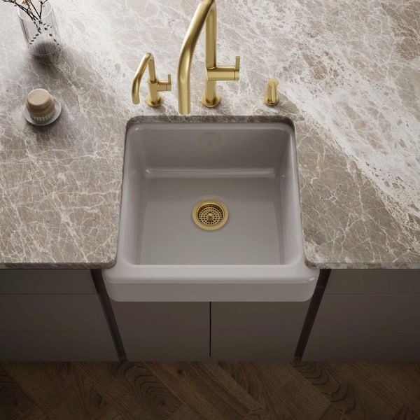 Whitehaven 23.5 in. Undermount Cast Iron Single-Bowl Farmhouse Kitchen Sink
