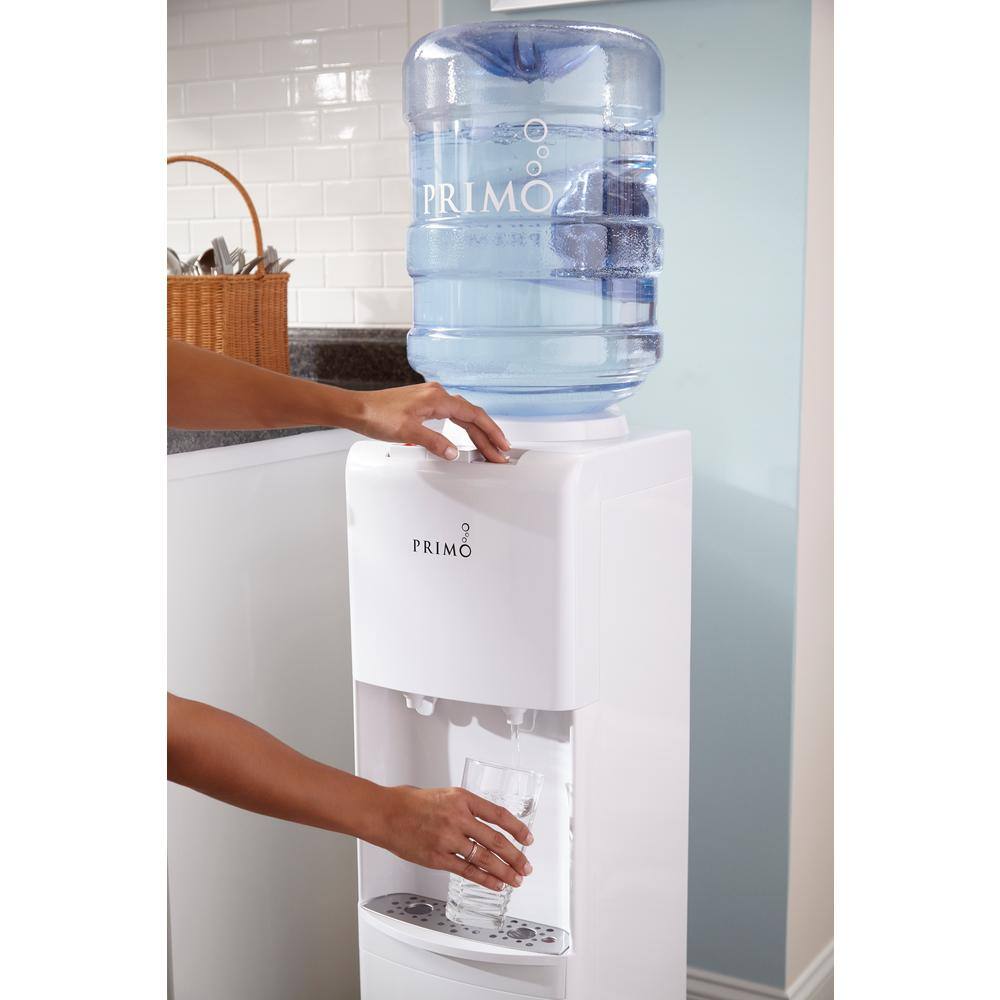 Primo White Freestanding Hot and Cold Water Dispenser