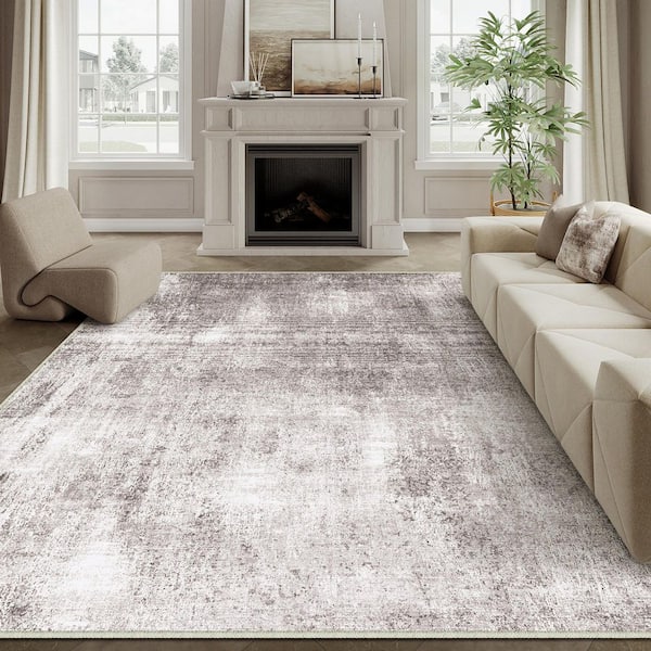 Tide Gray 9 ft. x 12 ft. Modern Abstract Area Rug
