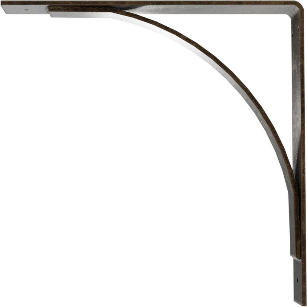 Antiqued Pale Gold Steel Bracket for Shelving and Countertops