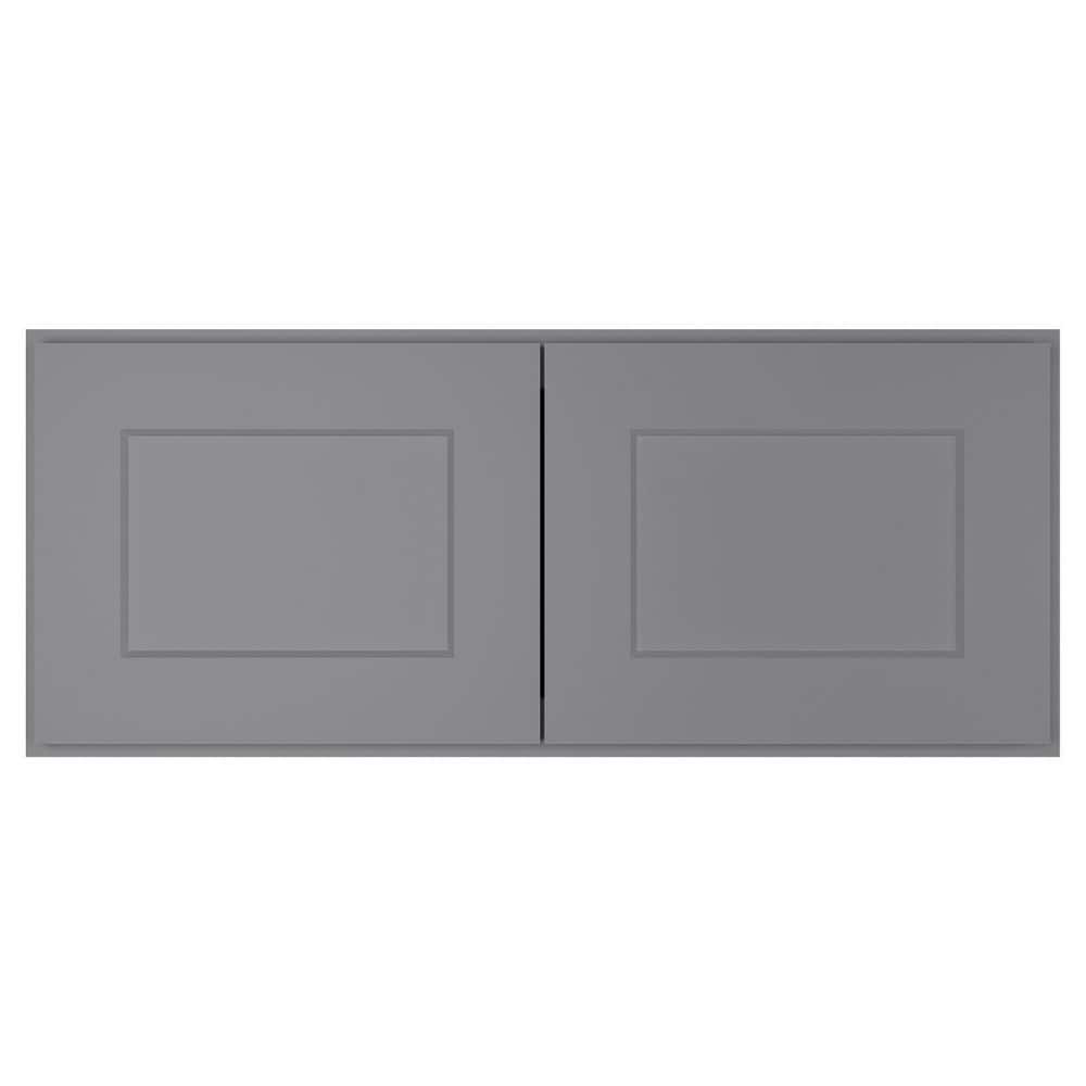 30 in. W x 12 in. D x 12 in. H in Shaker Gray Plywood Ready to Assemble Wall Cabinet 2-Doors Kitchen Cabinet price history on PriceWatchPro