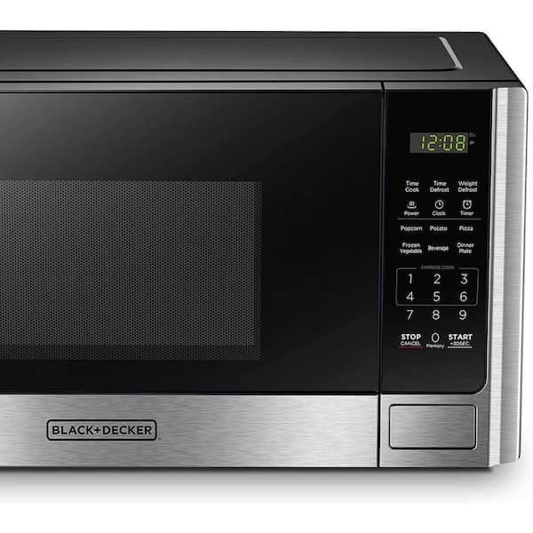 Black + Decker - 0.9 Cu. ft. Professional Countertop 900W Stainless Steel Microwave Oven