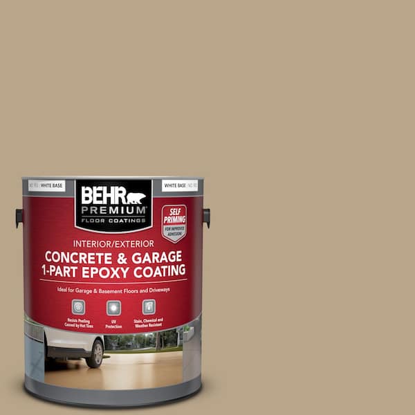 BEHR PREMIUM 1 gal. #710D-4 Harvest Brown Self-Priming 1-Part Epoxy Satin Interior/Exterior Concrete and Garage Floor Paint