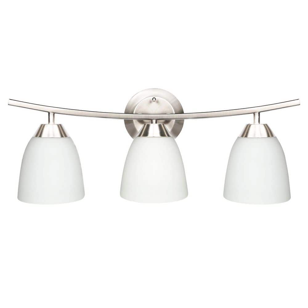 24 in. 3 Light Brushed Nickel Vanity Light Fixture price history on PriceWatchPro