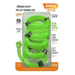 Universal Fit .095 in. x 16 ft. Precut Pro Twisted Line for Gas and Select Cordless String Grass Trimmer Part/Lawn Edger