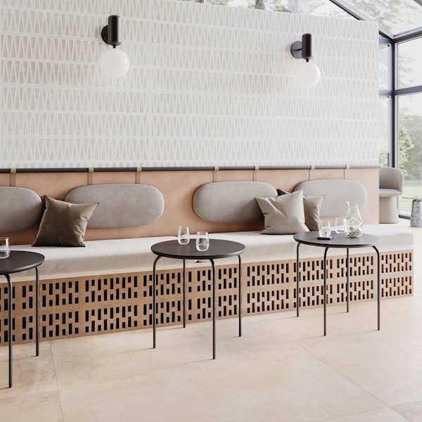 Terravine White 35.47 in. x 35.47 in. Matte Porcelain Floor and Wall Tile (17.43 sq. ft./Case)