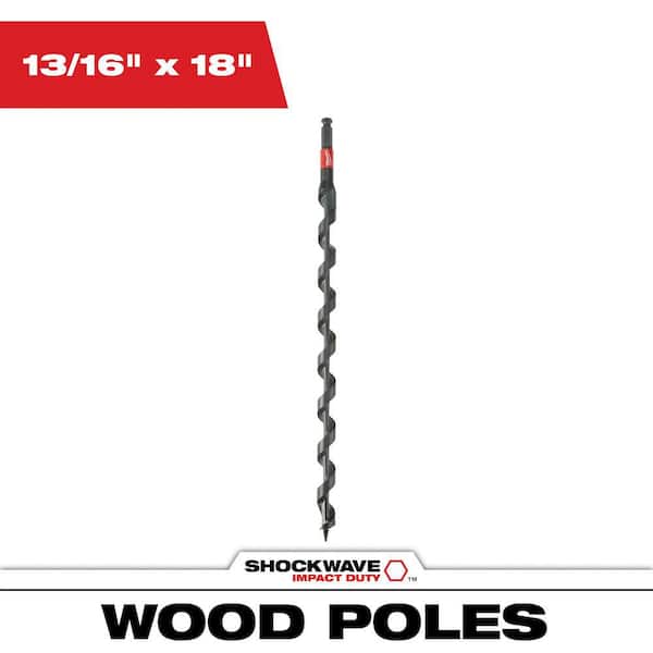 13/16 in. x 18 in. Shockwave Lineman's Impact Auger Bit