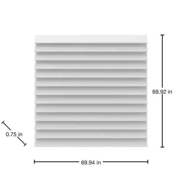 Barrette Outdoor Living Louvered 6 ft. x 6 ft. White Vinyl Fence Panel