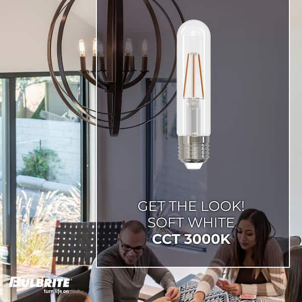 Bulbrite 25-Watt Equivalent Soft White Light T9 (E26) Medium Screw Base Dimmable Clear LED Light Bulb (2 Pack) 862700 Bulbrite 25-Watt Equivalent Soft White Light T9 (E26) Medium Screw Base Dimmable Clear LED Light Bulb (2 Pack) 862700
