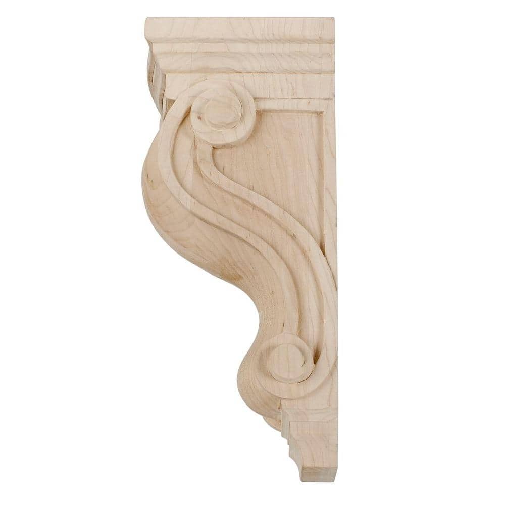 Large Unfinished Cherry Wood Classic Corbel