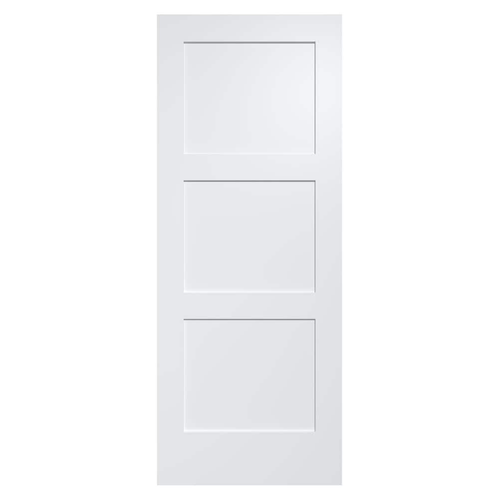 Primed White Pine 18" x 80" 3-Panel Bifold Door