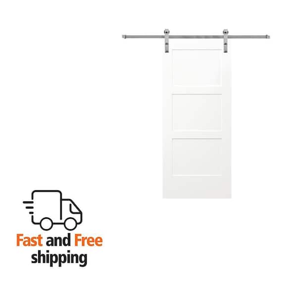 MMI DOOR Shaker Flat Panel 20 in. x 80 in. Left Hand Solid Core