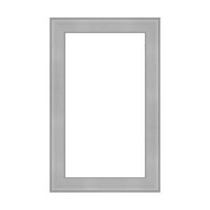 Mirror Makeover Vist Brushed Nickel 17.25 in. W x 27.25 in. H Bathroom Mirror Frame Border Kit-Fits a 16 x 26 Mirror