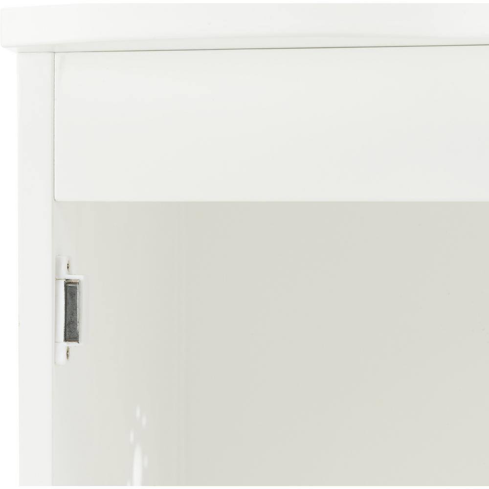 White Wooden 2-Story Cat Litter Box Enclosure