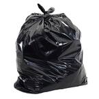 55-60 Gal. Black Trash Bags - 38 in. x 58 in. (Pack of 100) 2 mil (eq) - for Construction and Commercial Use