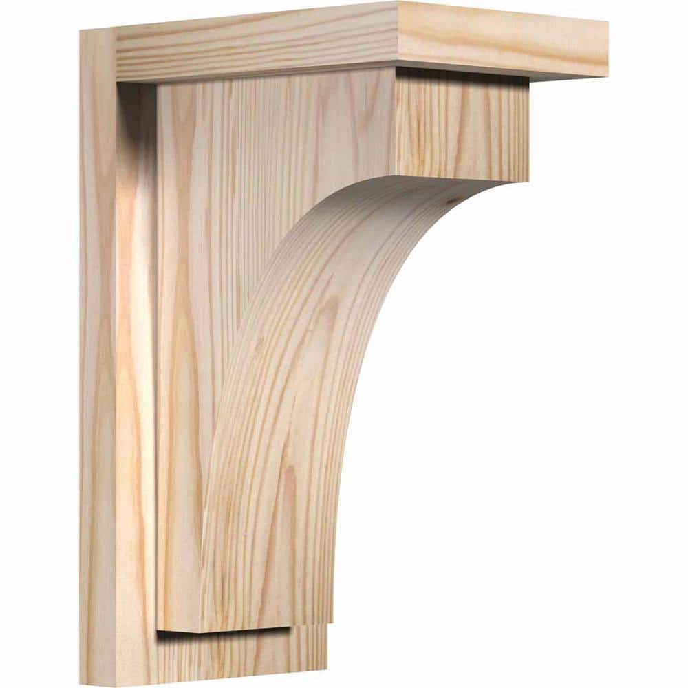Douglas Fir Smooth Rustic Corbel with Backplate