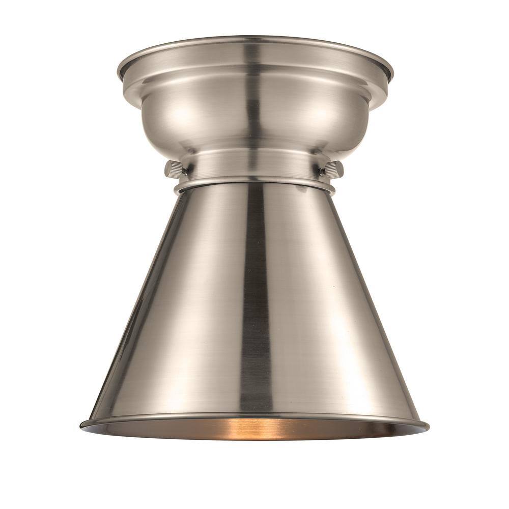 Appalachian 8 in. 1-Light Brushed Satin Nickel Flush Mount price history on PriceWatchPro