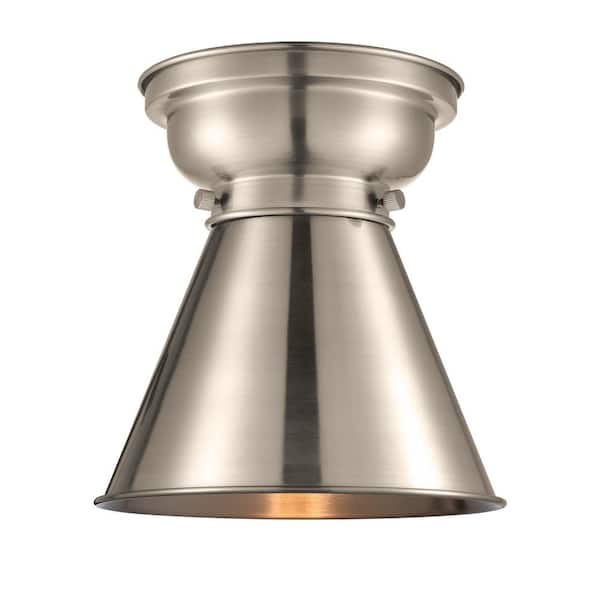 Innovations Appalachian 8 in. 1-Light Brushed Satin Nickel Flush Mount