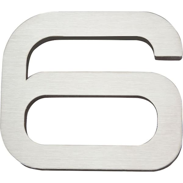 Atlas Homewares Paragon Collection 4 in. Stainless Steel Number 6