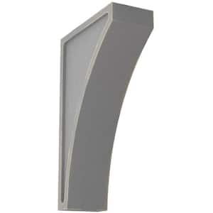 3 in. x 12 in. x 7-1/2 in. Pebble Grey Extra Large Lawson Wood Vintage Decor Corbel