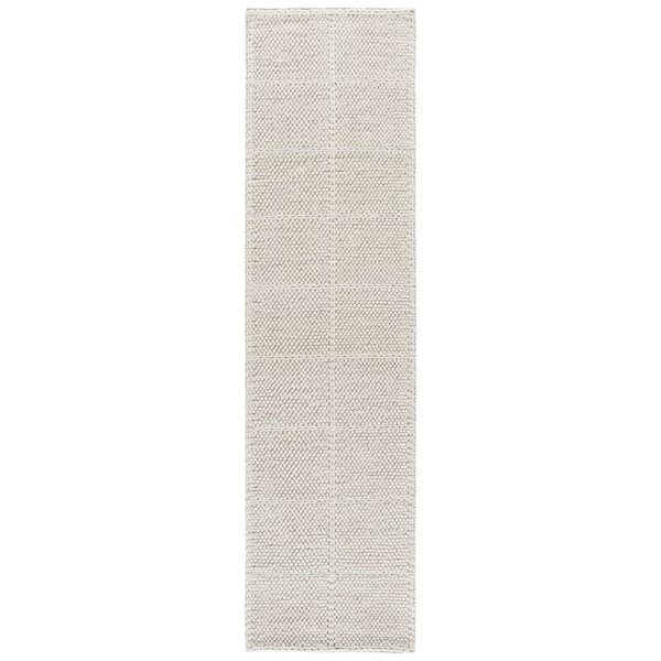 Natura 2 ft. x 9 ft. Ivory Glam Tile Runner Rug