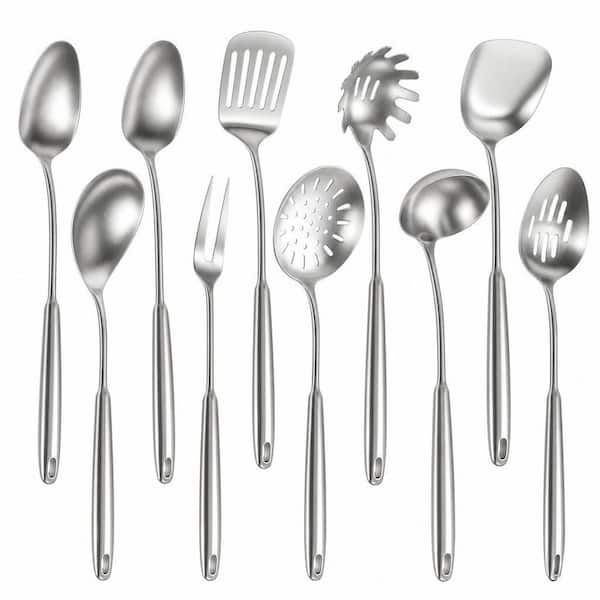 Stainless Steel Baking Spatula Sets Metal Kitchen Accessories Dishwasher Safe for Home Kitchen Cooking Baking (9-Pack)
