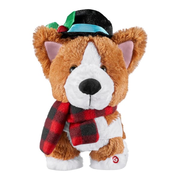 Home Accents Holiday 10 in Animated Holiday Corgi