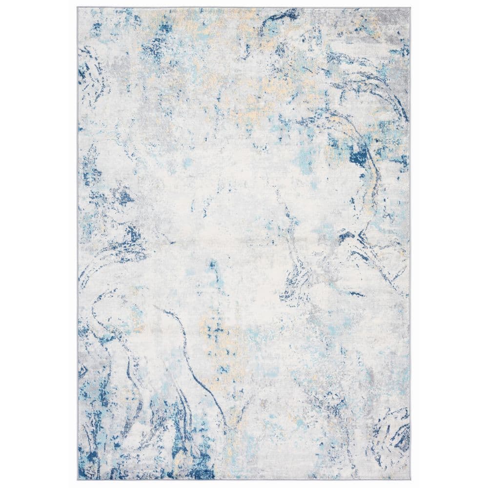 Jasper 5 ft. x 8 ft. Ivory/Blue Abstract Marle Area Rug price history on PriceWatchPro