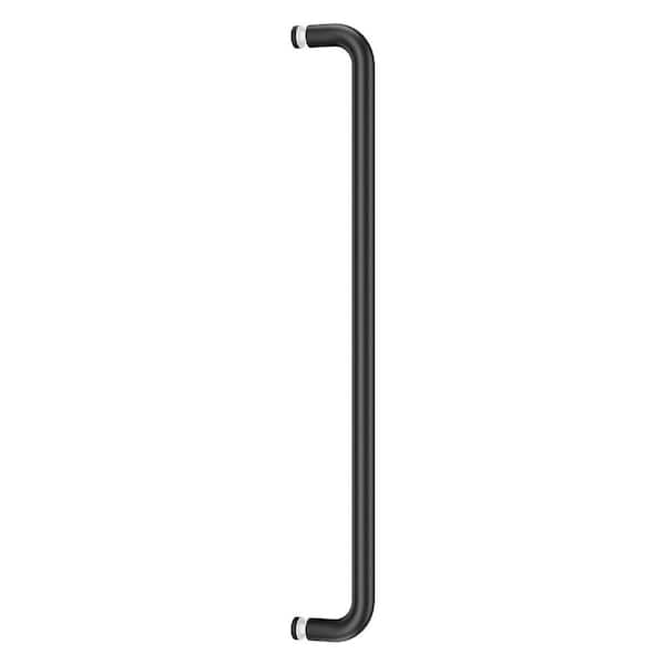 24 in. Sliding Shower Door Handle Towel Bar in Matte Black for Shower Stalls Glass Enclosures (1-Pair)