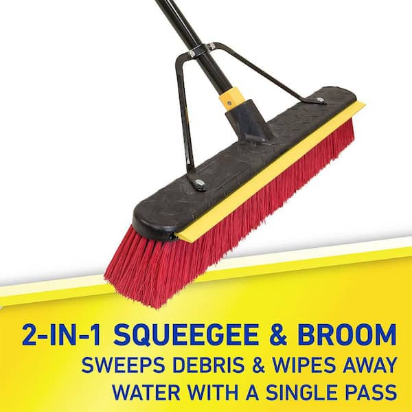 2-in-1 Squeegee Push Broom