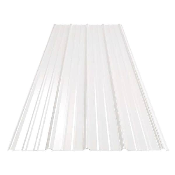 8 ft. SM-Rib Galvalume Steel 29-Gauge Roof/Siding Panel in White