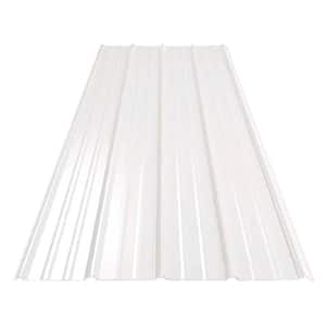12 ft. SM-Rib Galvalume Steel 29-Gauge Roof/Siding Panel in White