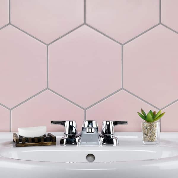 Textile Basic Hex Rose 8-5/8 in. x 9-7/8 in. Porcelain Floor and Wall Tile (11.5 sq. ft./Case)